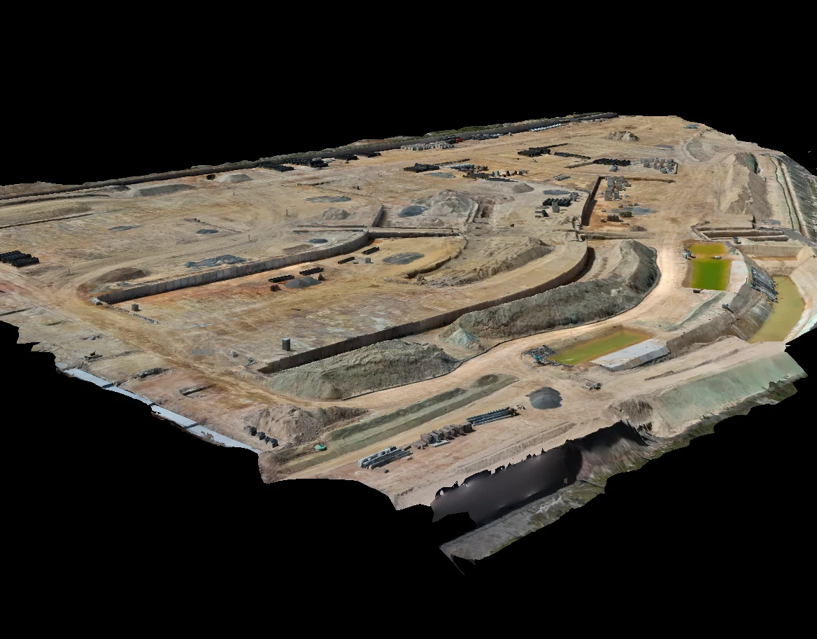 Point cloud surface model used for volumetric measurement at Redland Bay